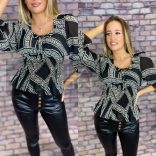 LOIS fodros aljú húzott vékony felső-07 2-183