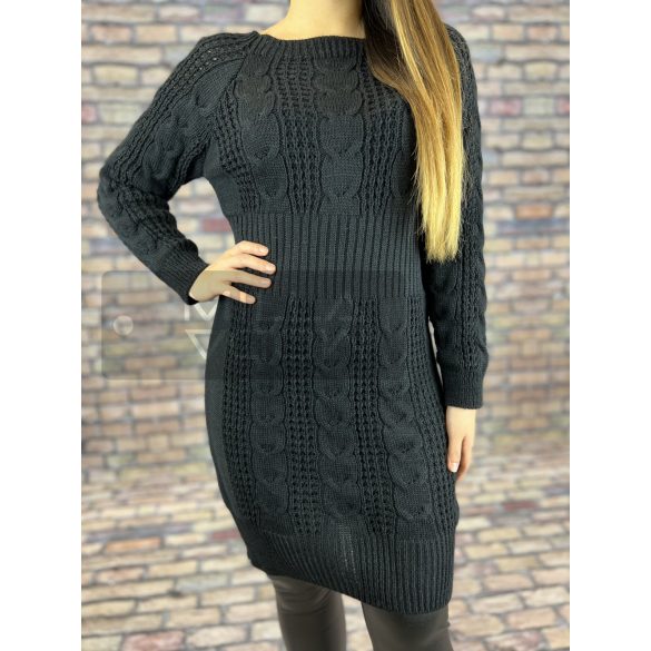 Dijon kötött fekete ruha 2129-fekete