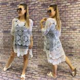 Tenerife csipke hosszított kaftán-fehér