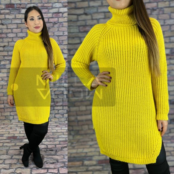 Metz basic garbós pulóver 3242-sárga