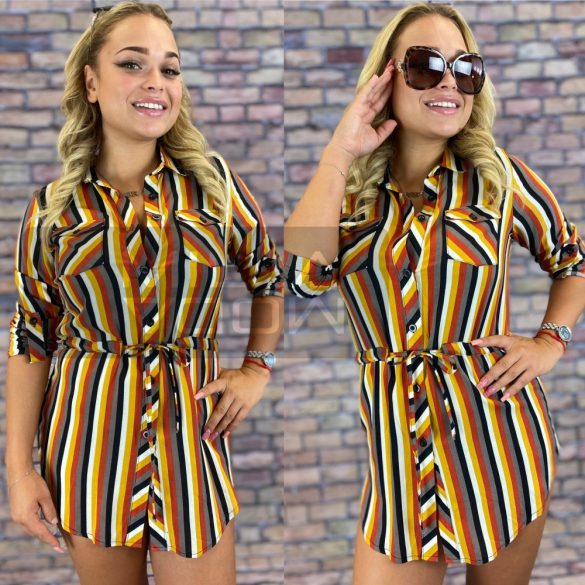 Striped viszkóz ingtunika 5769