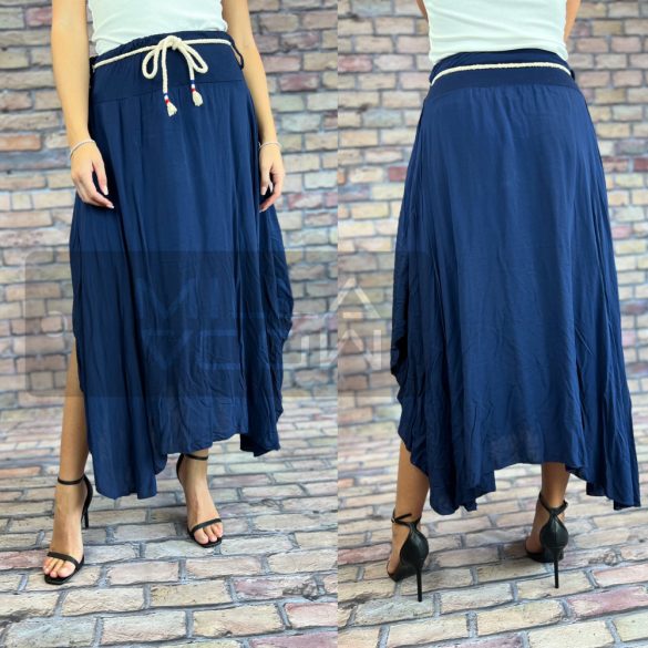 Jasmine cakkos aljú gumis derekú szoknya- sötétkék