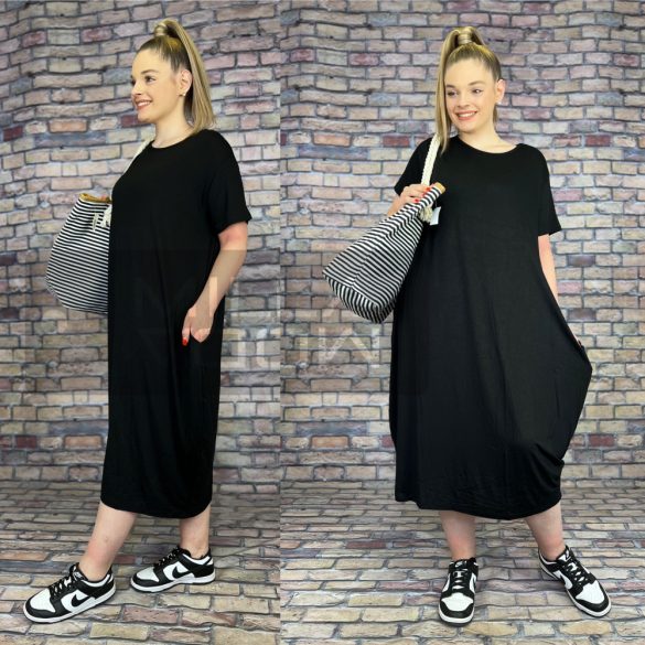 Nikole  zsebes basic tunika 520-fekete