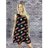 Tom and Jerry A vonalú ujjatlan ruha WPX-2828-fekete 