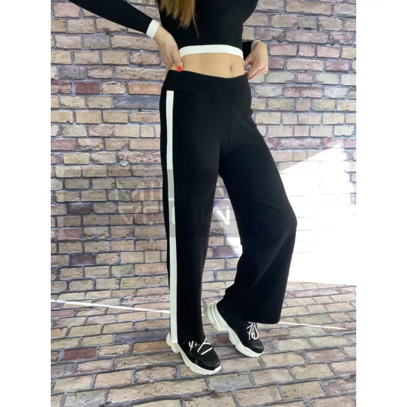 Alessandra kötött szabadidő szett-fekete-fehér 9365