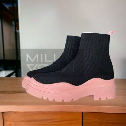 Malibu elasztikus sneaker pink-fekete