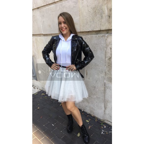  Bőr pántos tüll szoknya