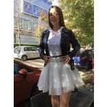  Bőr pántos tüll szoknya