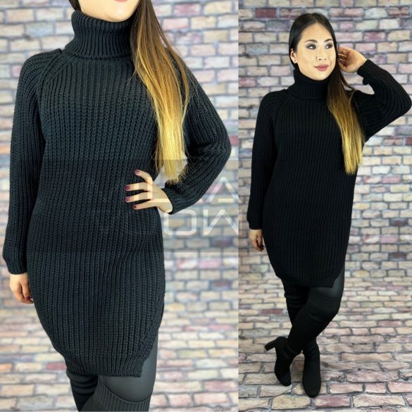 Metz basic garbós pulóver 3242-fekete