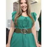 Lorina ezüst csatos öv-khaki