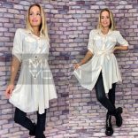 Lilu megkötős ingruha zsebekkel-e- 2327 - bézs