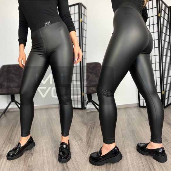 G&B bőrhatású leggings Z1842-fekete