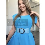 Lorina ezüst csatos öv-élénkkék