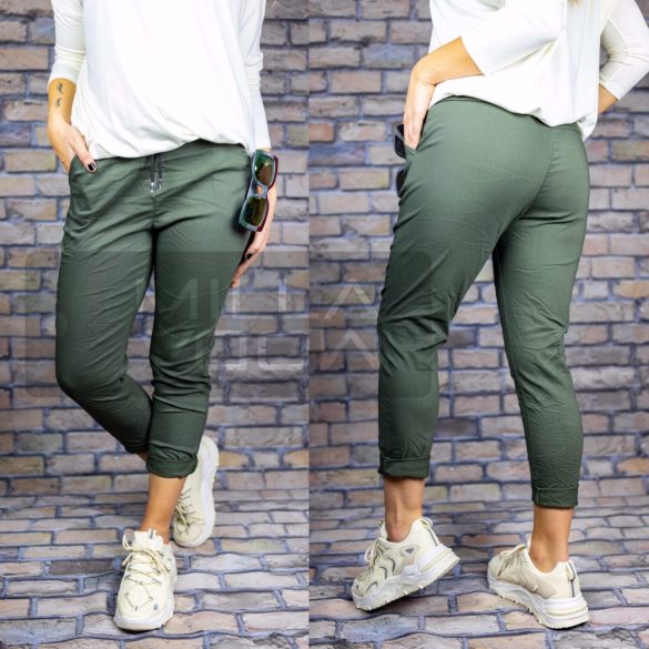Detti zsebes vászon nadrág 1318-khaki