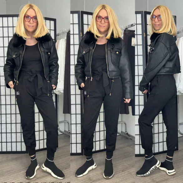 Best masnis pamut nadrág S0169-fekete