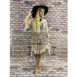 Tenerife csipke hosszított kaftán-bézs