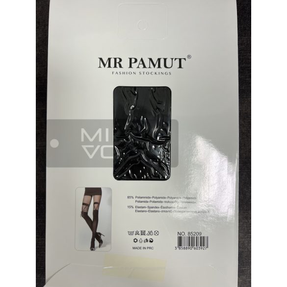 Collant combfix mintás harisnya masnival díszítve 40/120 DEN one size 85209 - fekete