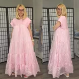 Bridgerton fodros ruha51656-rózsaszín