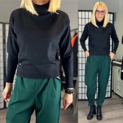   Minority heart állónyakú vékonykötött felső 85959 - fekete