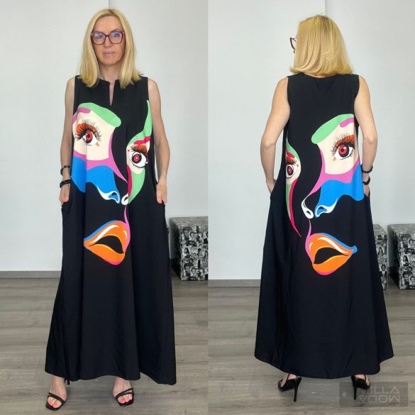 Picasso ujjatlan zsebes ruha 0976-05