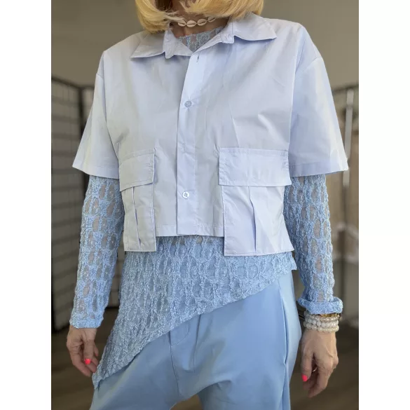 Malena női ing O-A2463 világoskék