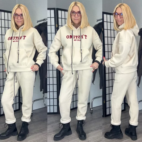 T'estimo I love you  2 részes melegítőszett 6621-712- bézs