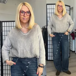 Mú Mú bubis kötött felső 7295-taupe