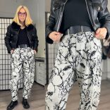 Dolce Vita gumis derekú mintás nadrág77952-világosszürke