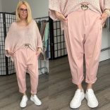 SUN ülepes cipzáros nadrág 6358 - púder