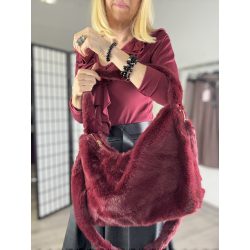 Lina szőrös táska SP9025-bordó