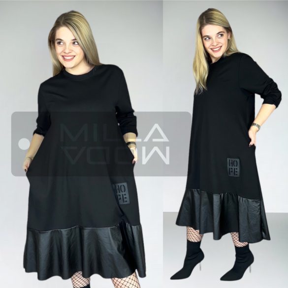 Lux Luna Hope alul bőr hatású ruha 37429-fekete