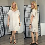 Vibe pamut viszkóz basic tunika 23118 - bézs