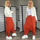 SUN mélyülepes pamut nadrág 6318 - terrakotta