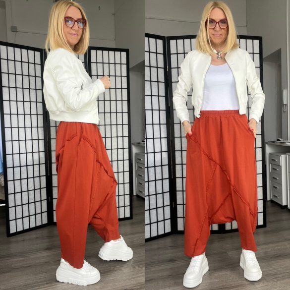 SUN mélyülepes pamut nadrág 6318 - terrakotta