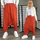 SUN mélyülepes pamut nadrág 6318 - terrakotta