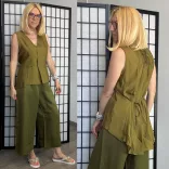 Wendy Trendy hátul összeköthető mellény 250006-khaki