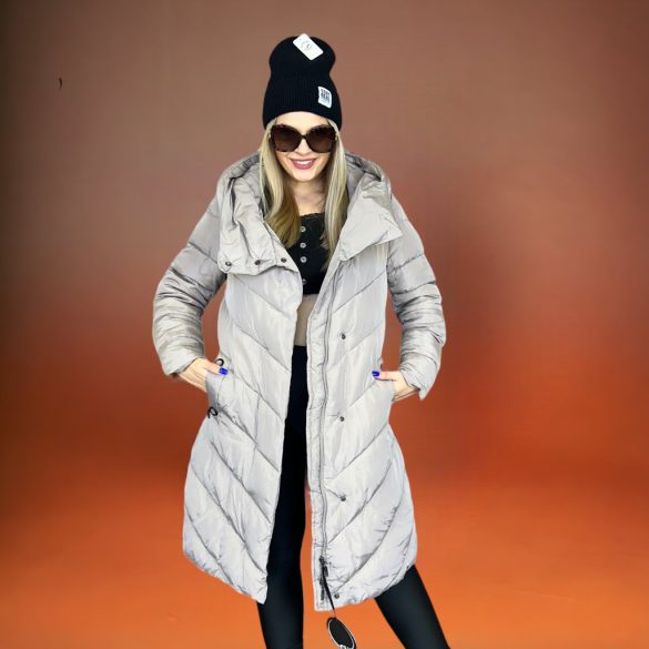 Almere karcsúsított kabát 1527-e - taupe