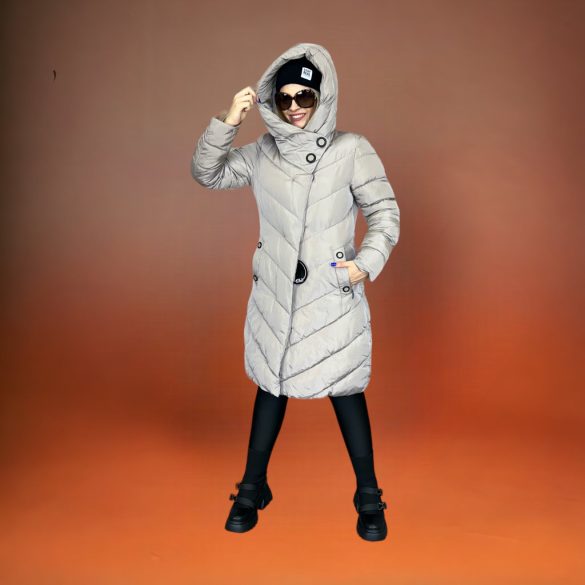 Almere karcsúsított kabát 1527-e - taupe