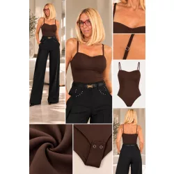 ELSA.M pántos szivacsos basic body MCY06148-csokibarna