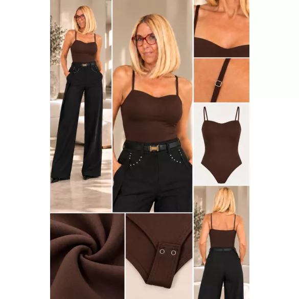 ELSA.M pántos szivacsos basic body MCY06148-csokibarna