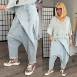 Hello Mya gumis derekú elasztikus ülepes farmer70870-világoskék