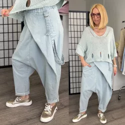   Hello Mya gumis derekú elasztikus ülepes farmer70870-világoskék