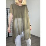Fly Out selyemhatású tunika MY1139 - khaki