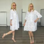 Sweet girl madeira csipke  fodros ruha 100-fehér