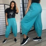 Astra zsebes pamut nadrág-türkiz