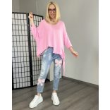 NC Fire asszimetrikus kötött pulóver-rózsaszín