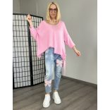 NC Fire asszimetrikus kötött pulóver-rózsaszín