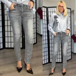S-Woman elasztikus bélelt farmer SW1756-szürke