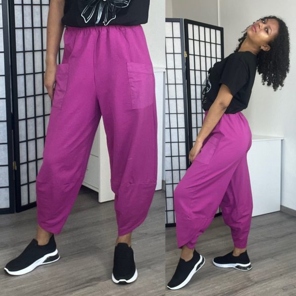 Astra zsebes pamut nadrág-lila