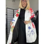 Wendy Trendy gombos virágos kabát224040-fehér